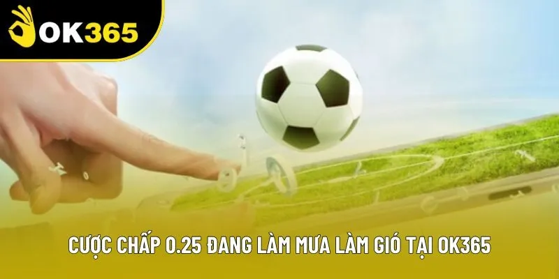Cược chấp 0.25 đang làm mưa làm gió tại OK365
